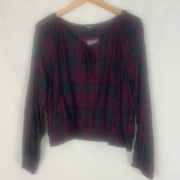 NWT Express Women's Peasant Crop Top Size Large - Picture 3 of 11